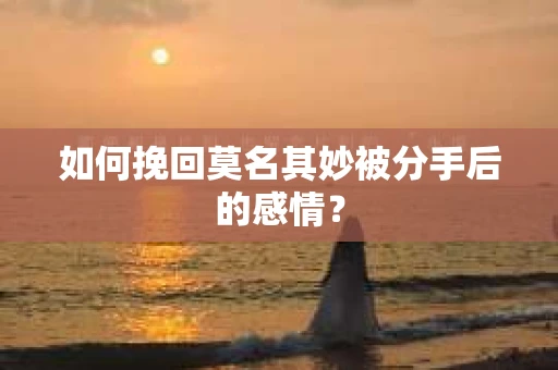 如何挽回莫名其妙被分手后的感情？