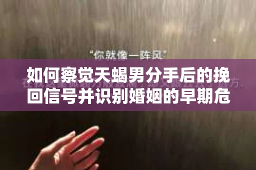如何察觉天蝎男分手后的挽回信号并识别婚姻的早期危机？怎么办？