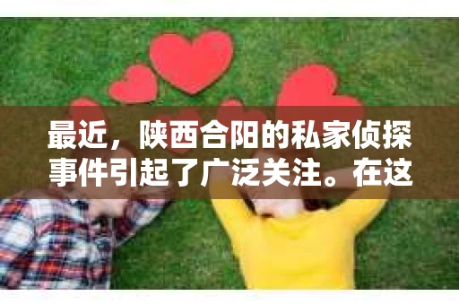 最近，陕西合阳的私家侦探事件引起了广泛关注。在这个信息爆炸的时代，隐私保护显得尤为重要。今天，我们就来聊聊这个事件，看看它背后的一些故事。