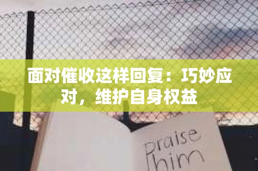 面对催收这样回复：巧妙应对，维护自身权益