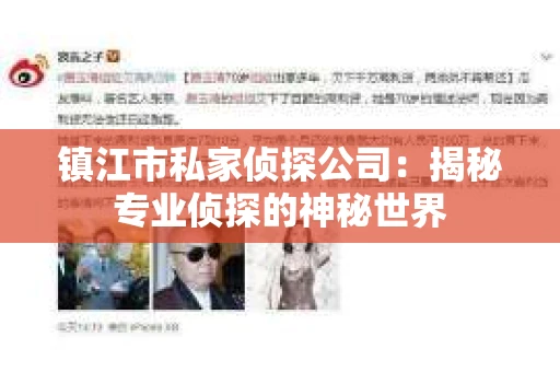 镇江市私家侦探公司：揭秘专业侦探的神秘世界