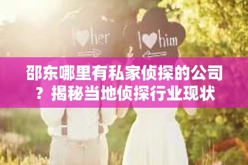 邵东哪里有私家侦探的公司？揭秘当地侦探行业现状