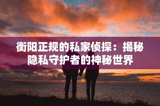 衡阳正规的私家侦探：揭秘隐私守护者的神秘世界