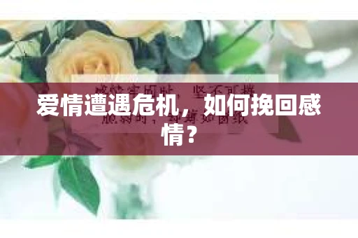 爱情遭遇危机，如何挽回感情？
