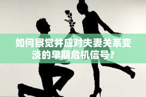 如何察觉并应对夫妻关系变淡的早期危机信号？